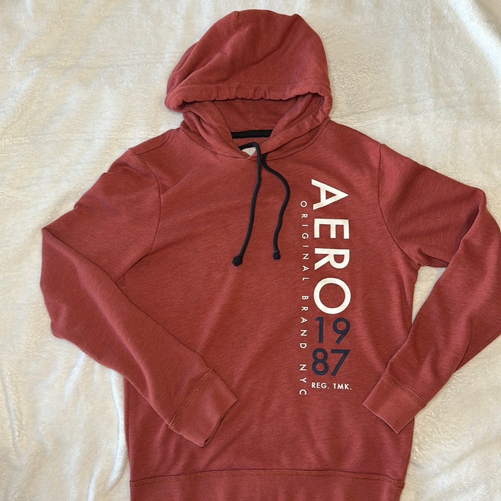 👍🏽AEROPOSTAL Unisex Red/Orange Hoodie Small